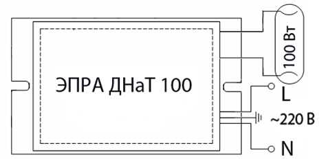 Схема подключения днат